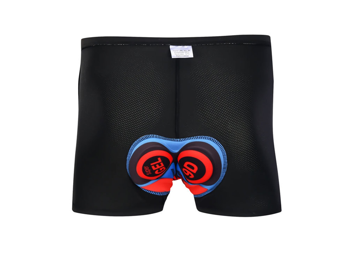 CALCINHA Mali Ciclismo com Coração Silicone Espessado para Impacto Preto XL