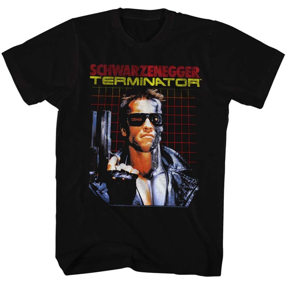 Rockinstone Terminator Grid Black Adult T-shirt Size:xxxl