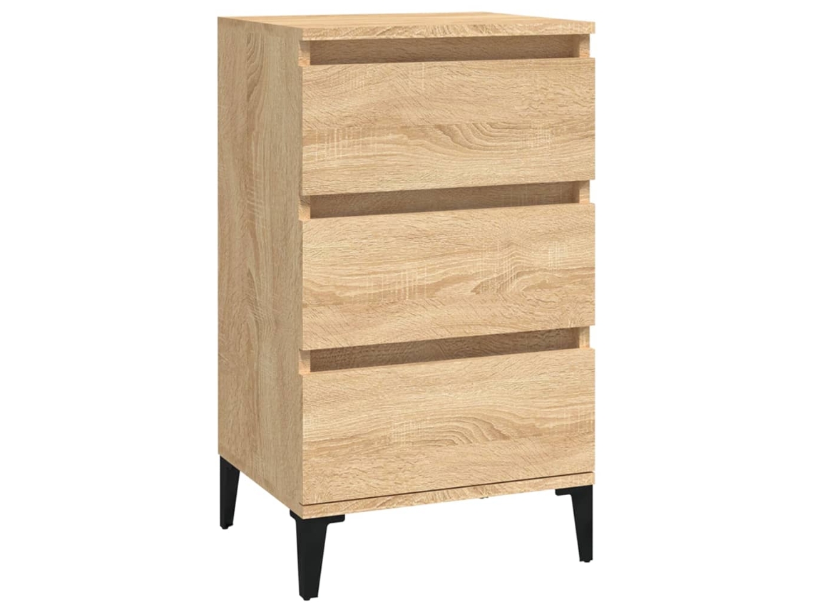 Bedside Cabinet, Bedside Cabinets Vidaxl Marrom Madeira Processada (n/a)