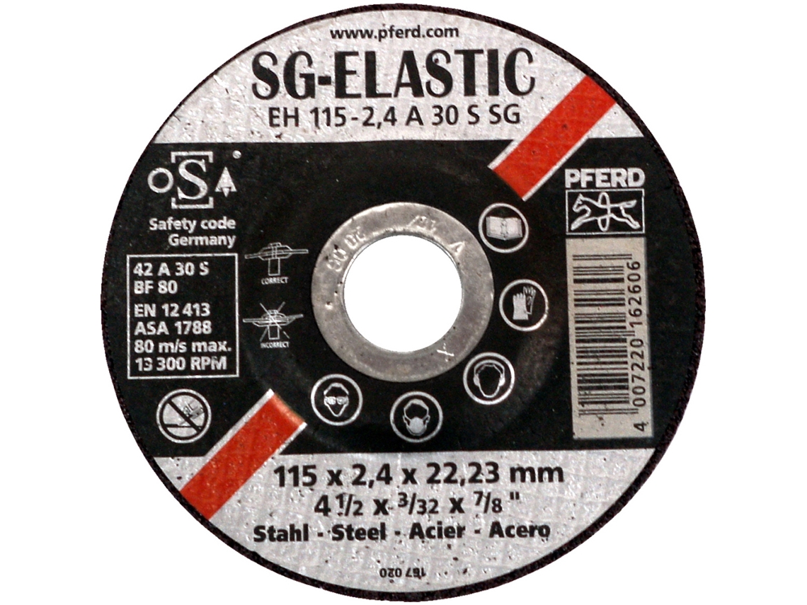Disco abrasivo acero 115x2 a30ssg