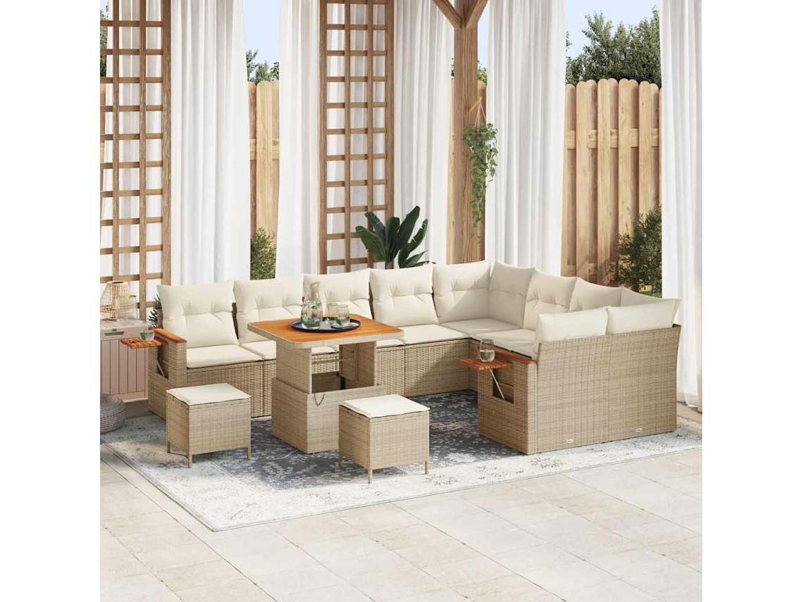 Vidaxl Conjunto De Sofá De Jardim 13 Unid. 9-número De Lugares