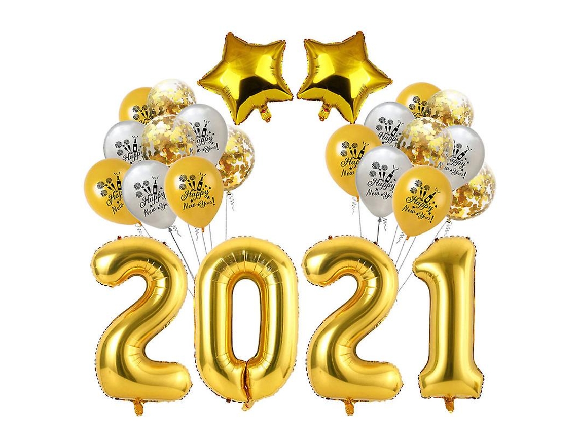 1 Conjunto De Balões De Ano Novo De 2021 Allinless