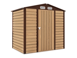 Casinha de Jardim com Prateleiras VERIDIA CUOM em Aço Galvanizado (245 X 117 X 161/180 Cm)