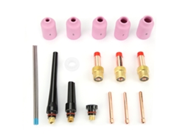 18pcs/conjunto Acessórios Consumíveis Para Tocha Tig Série Wp-17/18/26 Bico De Gás Peças De Soldagem