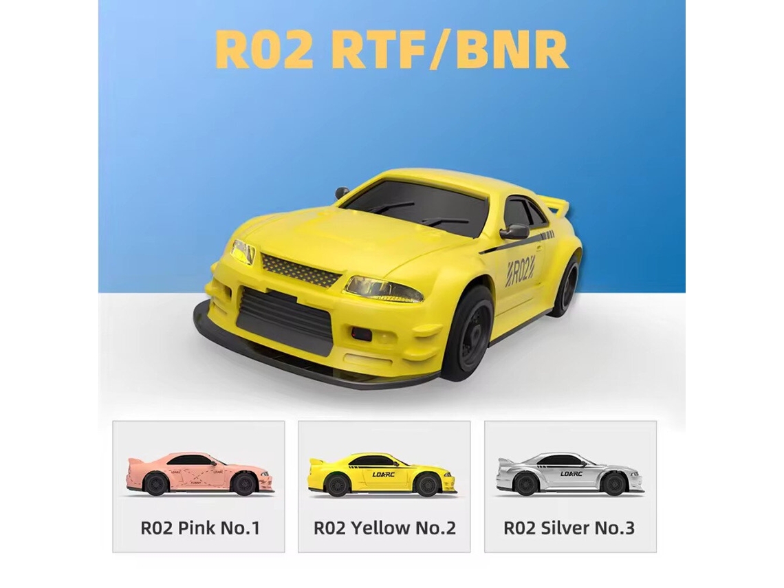 Versão Rtr Prata Ldarc R02 1/64 2.4g Rwd Drift Mini Led High Speed On road 60min Brinquedo Meninos MDUG
