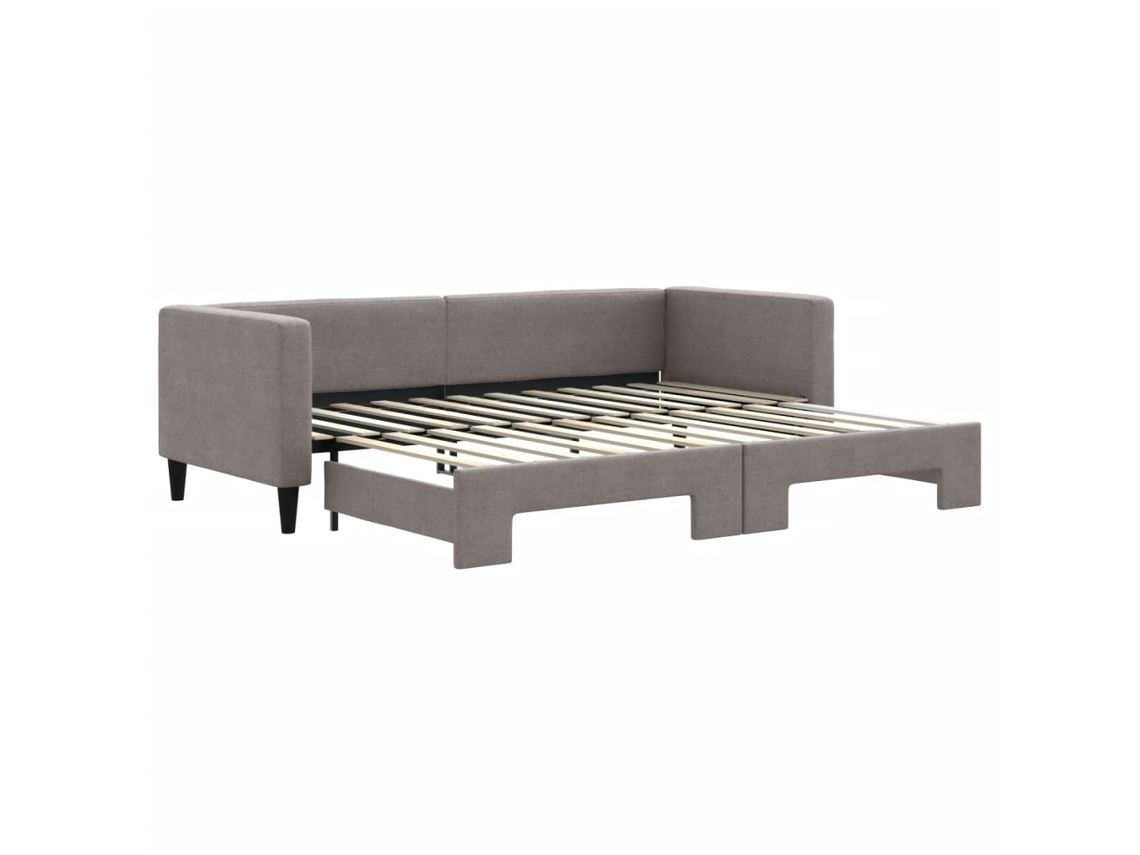 Sofá cama MAISON EXCLUSIVE Gavetão 80x200 Cm Tecido Cinzento acastanhado