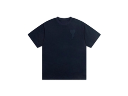 _camiseta de Verão Ami Kms Love Algodão Manga Curta Casual Solta Unissex Marca de Moda