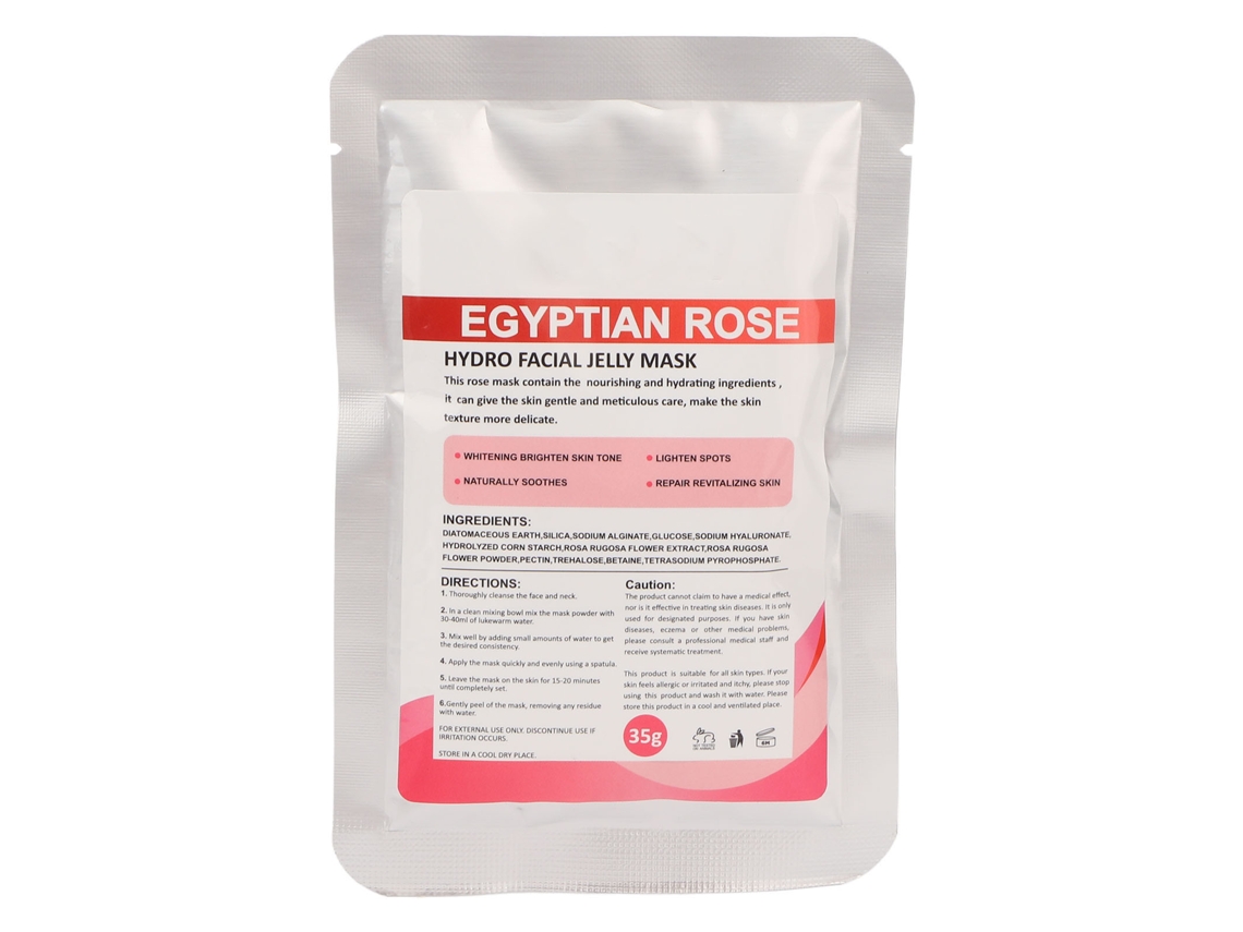 Máscara Gelée De Hidrogel De Rosa Para Exfoliar, Firmar E Hidratar Com Efeito Anti-idade E Clareamento Da Pele