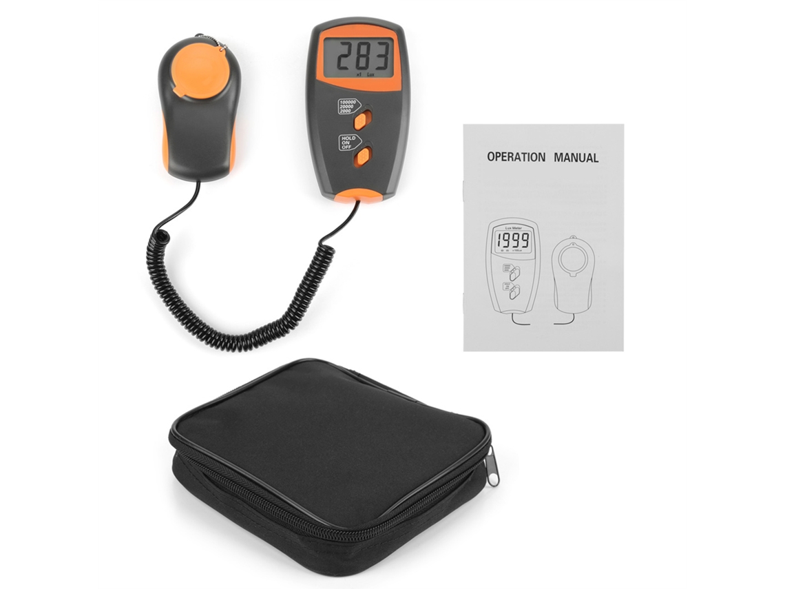 Yuru medidor de Luz Digital Luxmeter LX1010BS, LCD, Testador Ambiental, 1-100000 Lux