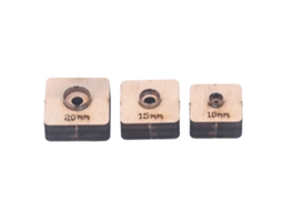 3pcs Matrizes de Corte Circular com Painel de Madeira Moldes de Punção Metal para Couro Tecido 10mm 15mm 20mm