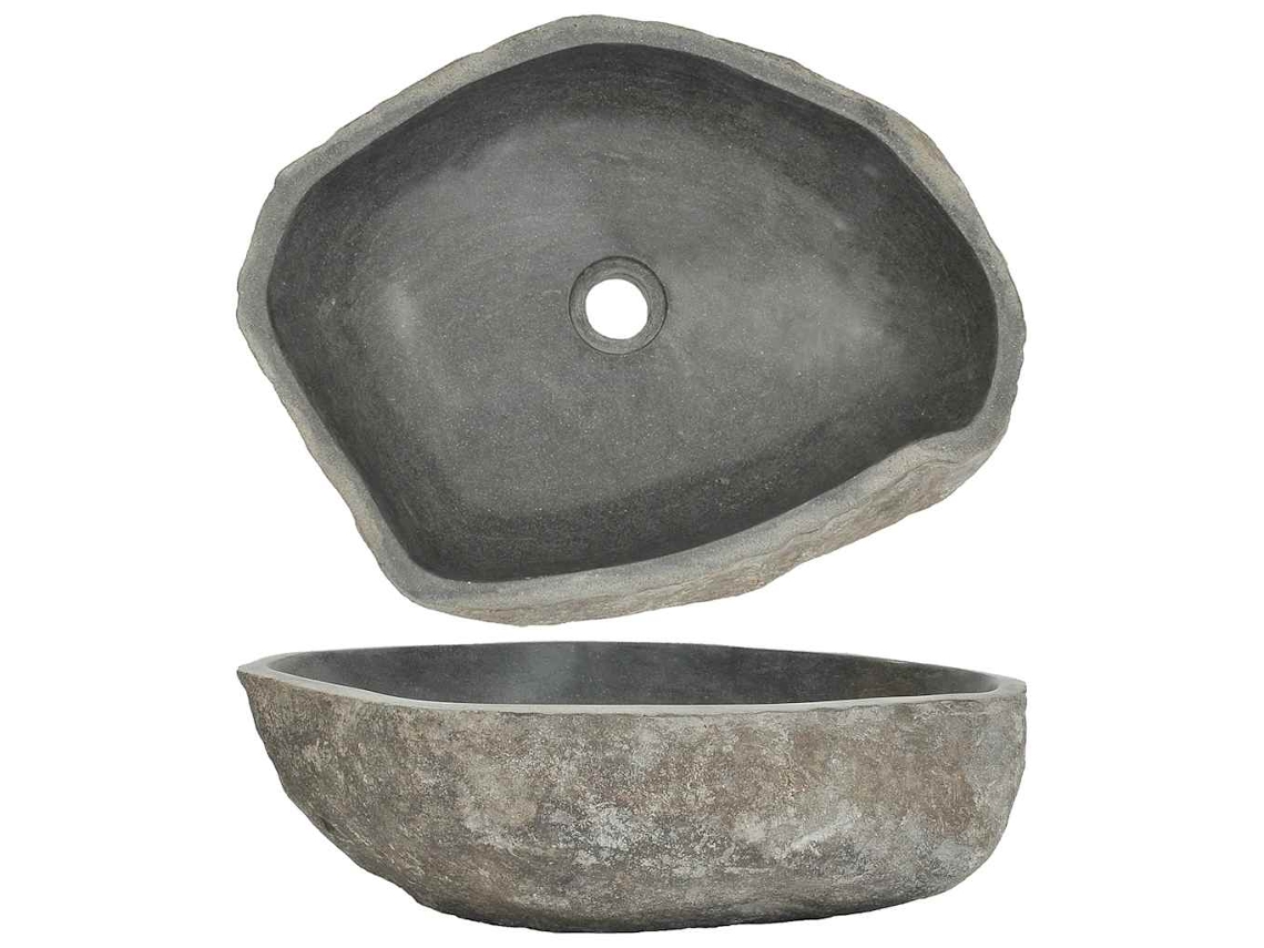 Lavatório Vidaxl Antracite Pedra (45-53)x(34-41)cm)
