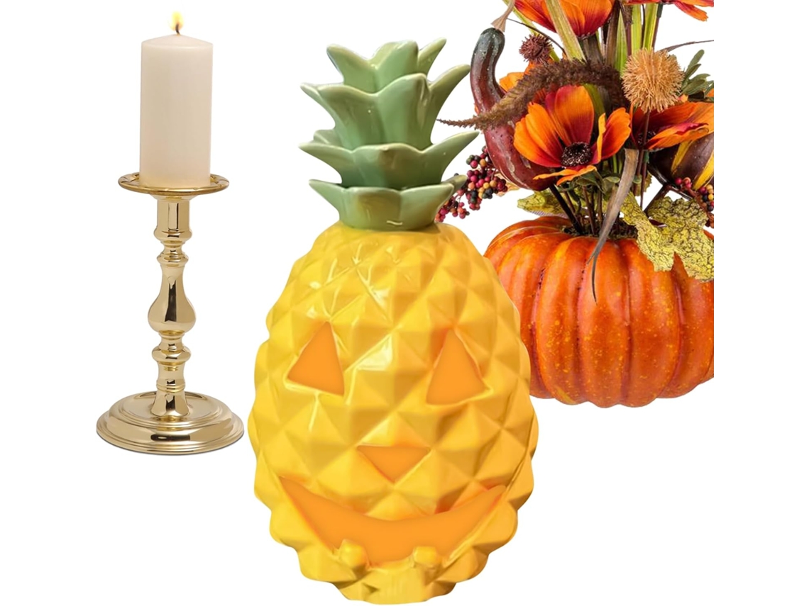 Luminária Noturna Decorativa Em Formato De Abacaxi | Luminária De Toque Para Uso Interno/externo, Me Gokoco