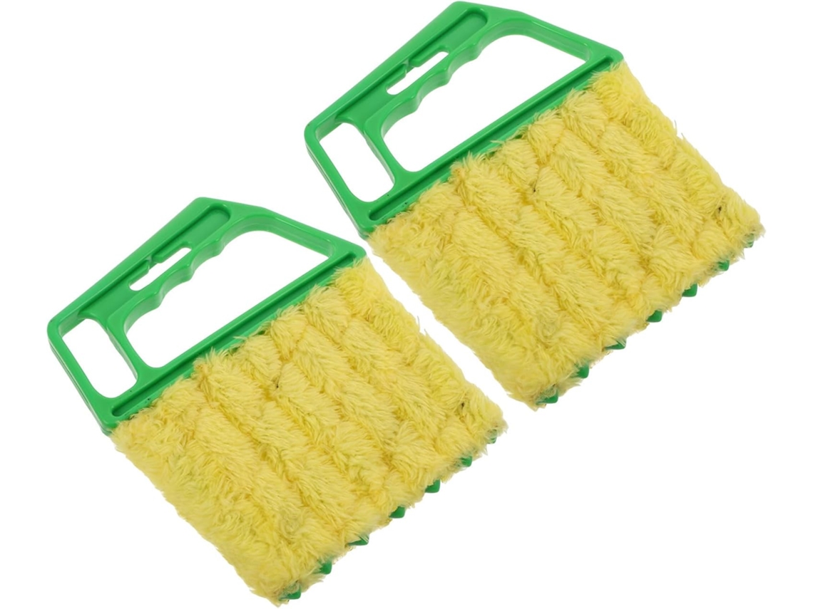 Conjunto De 2 Escovas Limpeza Estilo Verão Para Persianas E Saídas Ar Condicionado, Cabo Ergonômico De Carbono Durável