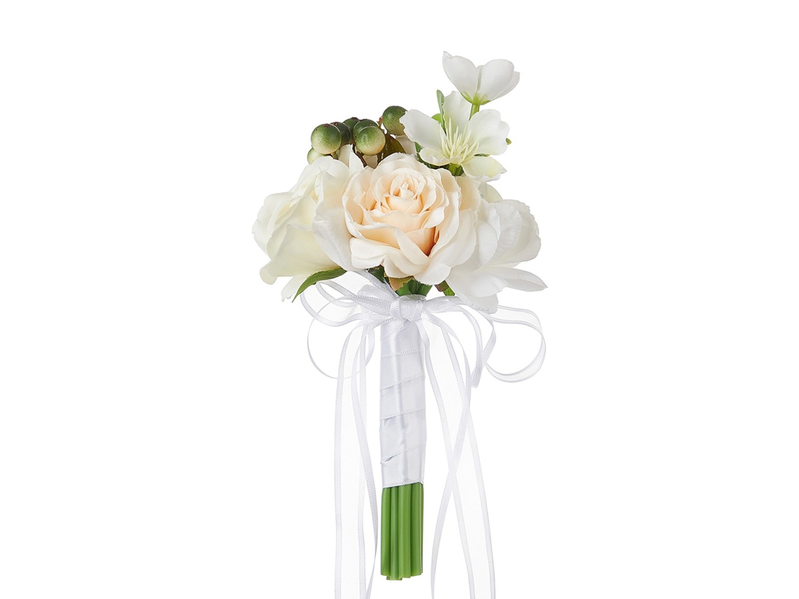 Vaso de champanhe branco com jardim de gardénia, buquê pequeno para geração infantil LAXISCREED