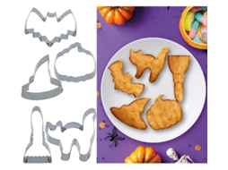 Moldes de metal para 5 biscoitos de Halloween
