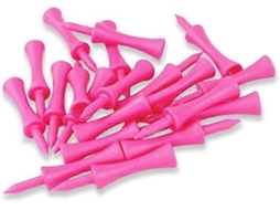 Tees de golfe de plástico rosa de 59 mm (pacote com 10), pontas de plástico Slowmoose QB Limited