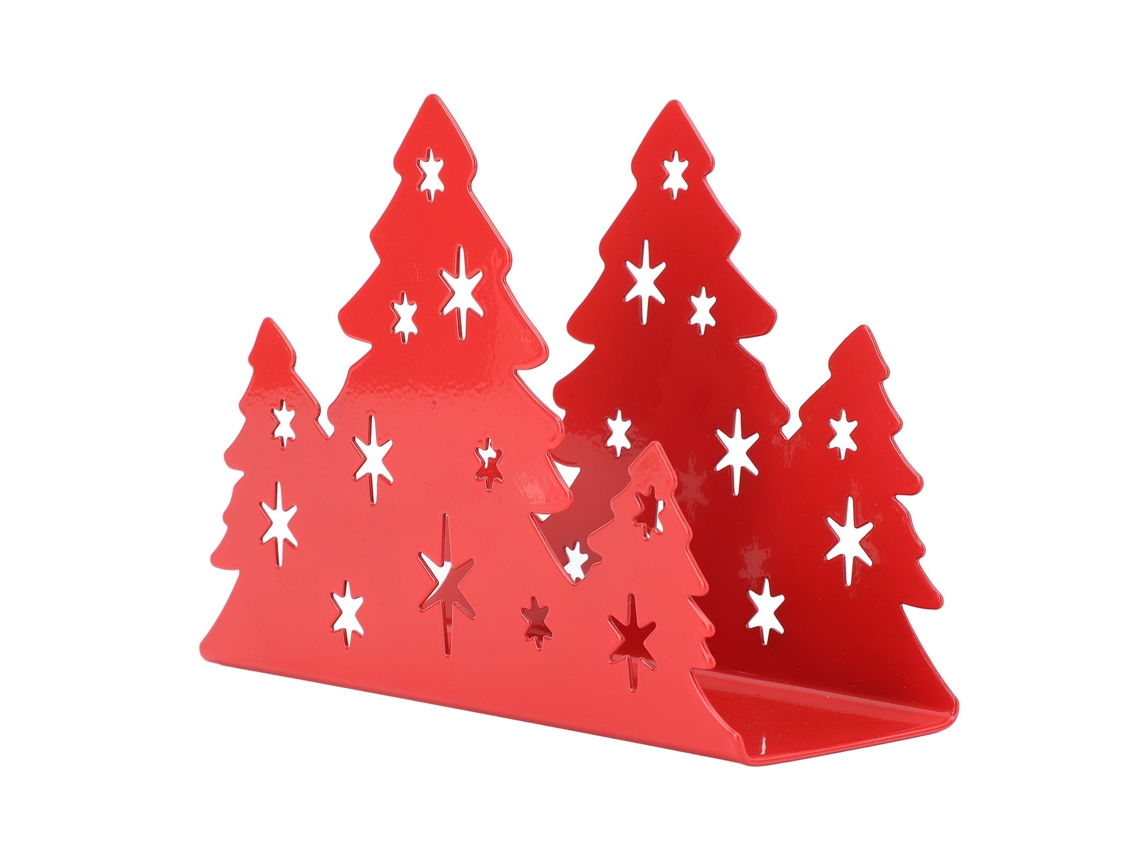 Porta serviettes em aço inox forma de árvore de Natal S/MARCA