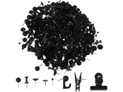 Conjunto De 418 Tachinhas Pretas Com Ganchos E Clipes Da , Ideais
