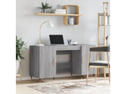 Vidaxl Secretária 140x50x75 Cm Derivados De Madeira Cinzento Sonoma