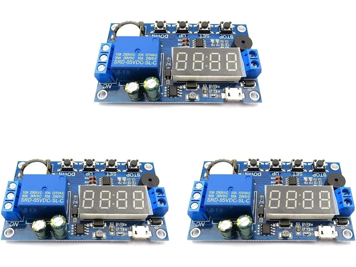 Módulo De Relé Retardo Real Programável 5v-30v Com Temporizador
