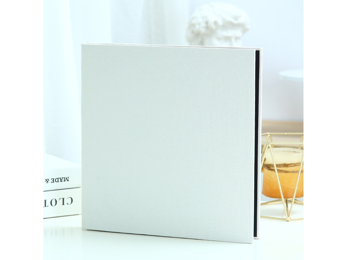 Álbum De Fotografias Autoadesivo Diy 16 Polegadas , Capa Em Sarapilheira Branco Hexinyigjly