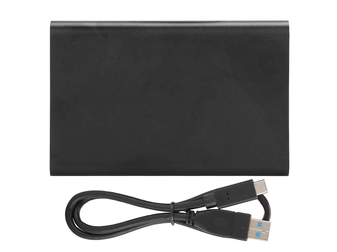 Disco Rígido Móvel Type-c, Metal Ultra-fino Preto Para Laptop.