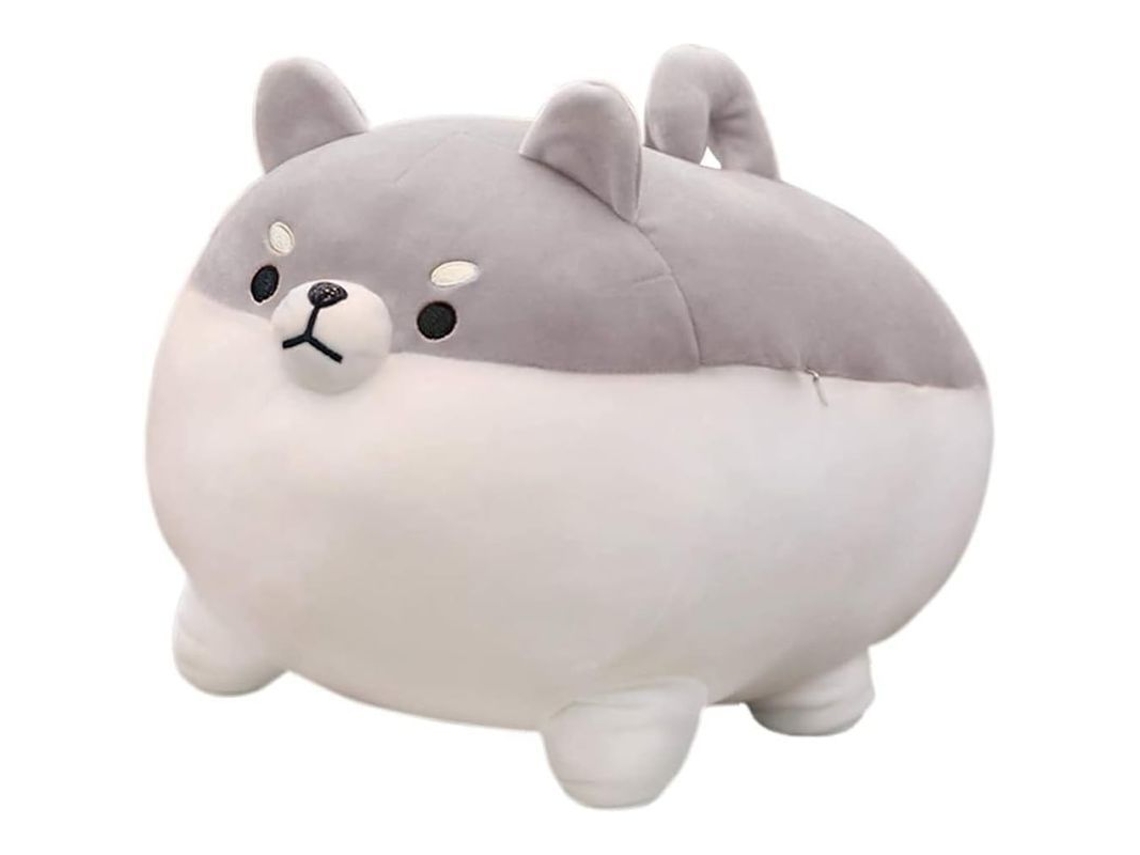2026-linjou Peluche De Perro Shiba Inu Suave Almohada Brinquedo De Peluche Presente Para Crianças Meninas E Meninos (cinza, 40cm)