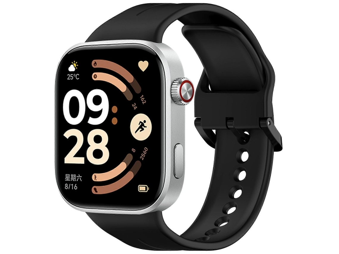 Pulseira De Silicone Com Fivela De Pino E Listras Verticais Em Cor Sólida Para Redmi Watch 6