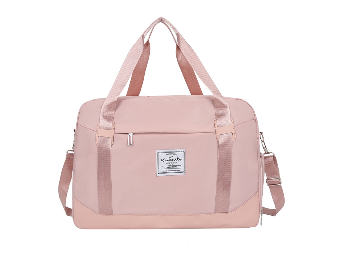 (rosa) Bolsa De Viagem Portátil, Ideal Para Treinos E Atividades Físicas, Com Compartimentos Para Itens Secos E Molhados, Muito Prática.