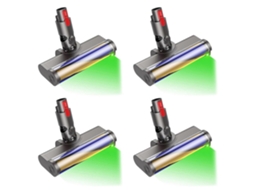 Conjunto De 4 Cabeças De Escova Para Escovas De Piso De Madeira V7, V8, V10, V11 E V15 Com Luz De Detecção De Poeira._glo