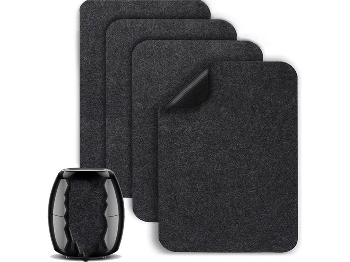 Tapetes Resistentes Ao Calor para Fritadeira a Ar, Deslizadores de Silicone Antiderrapantes para Eletrodomésticos, 4 Peças de 40x30 Cm BRILVIBERA