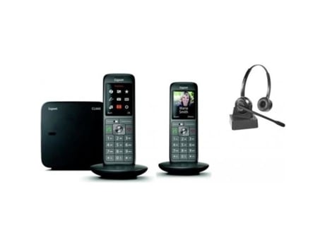 Telefones Sem Fio Gigaset Cl660, Tecnologia Dect, Tela Colorida Fone De Ouvido Cleyver Odhw15, Sem Fio Duo, Preto Cleyver