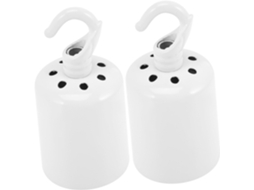 Conjunto de 4 Soquetes de Cerâmica para Lâmpadas com Gancho Integrado, Resistentes a Altas Temperaturas, Suporte para Luminária. SFUSHOS