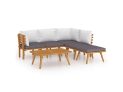 Garden Lounge Set, Garden Lounge Sets Vidaxl Marrom Madeira De Acácia (n/a)