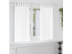 Vidaxl Cortinas Blackout Com Argolas 2 Pcs Branco Puro 175 X 140 Cm