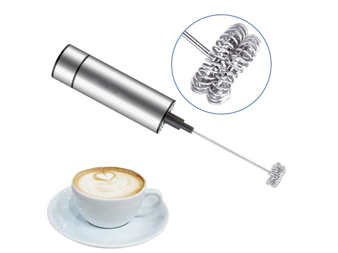 Batedor De Leite Portátil E Misturador Bebidas Acessórios Elétricos Para Liquidificador Espuma Aço Inoxidável P*