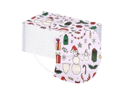 Máscara De Natal Infantil, Máscara Facial Descartável Industrial Com 3 Camadas De Alça Para Orelha Olysi Shop