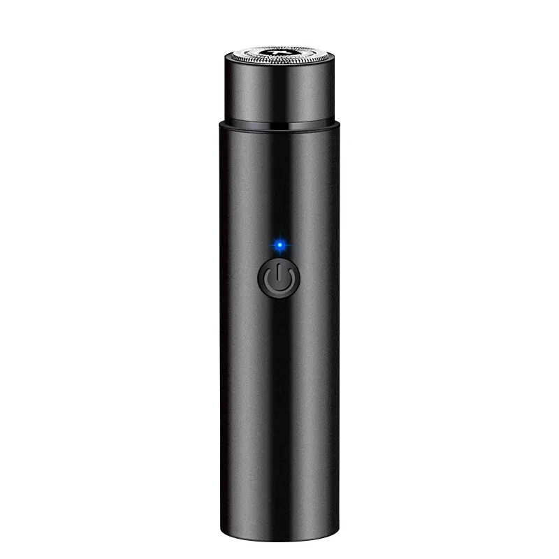 (preto) Mini Barbeador Elétrico Portátil, Aparelho Para Remoção De Pelos E Aparador De Barba