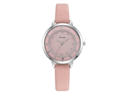 Relógio de Pulso Feminino Yolako Casual Quartzo com Mostrador Redondo Rosa