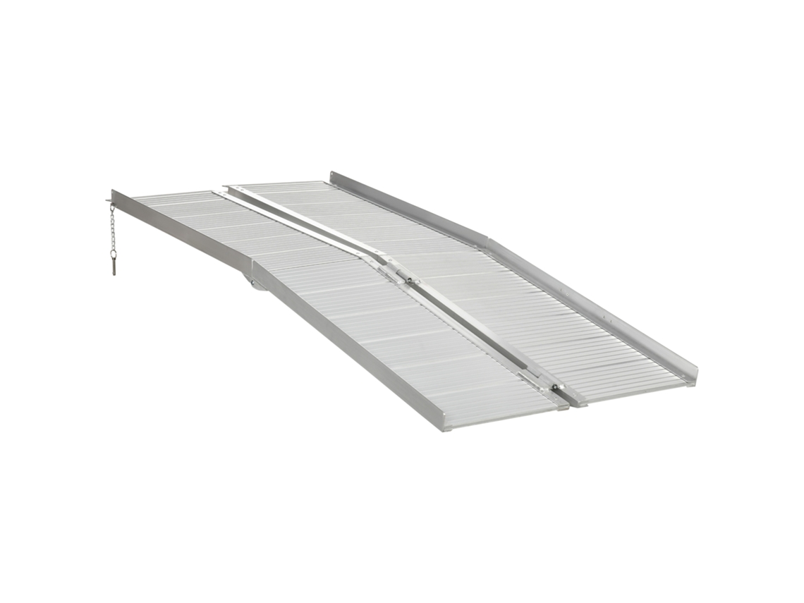 Rampa antiderrapante TOPBRICO de alumínio para cadeira de rodas (183x72x5cm) capacidade 272kg