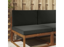 Vidaxl Almofada Para Sofá Externo 2 Pcs Preto Poliéster