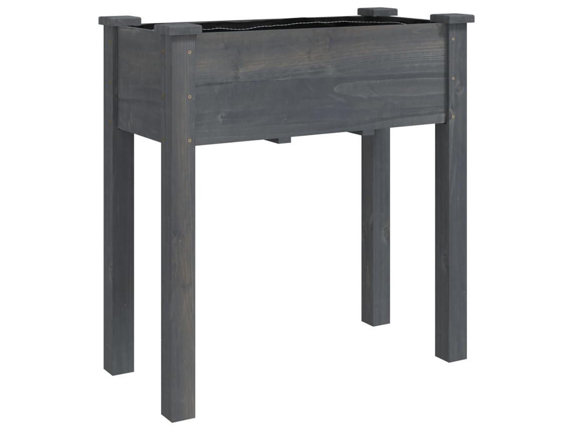 Planter, Planters Vidaxl Cinzeto Madeira (71 X 37 X 76 Cm)