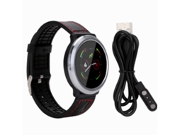 Pulseira com monitoramento de saúde, sono, tela colorida e couro preto
