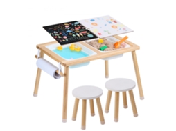 Mesa Sensorial Infantil Completa Com Bancos, Caixas, Papel E Armazenamento Tekmaquinas
