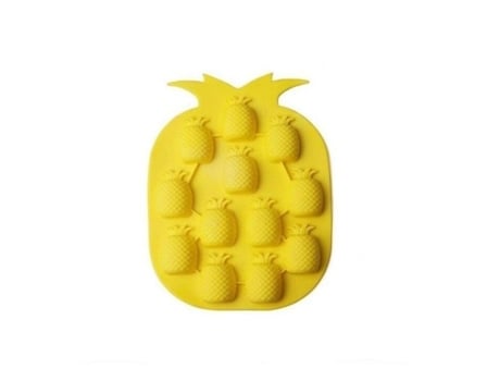Forma de gelo de silicone abacaxi 14 x 18,5 cm sem BPA Sirocco amarelo