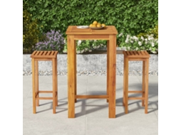 Conjunto De Bar Para Jardim 3 Pcs Madeira De Acácia Maciça Lovely Home