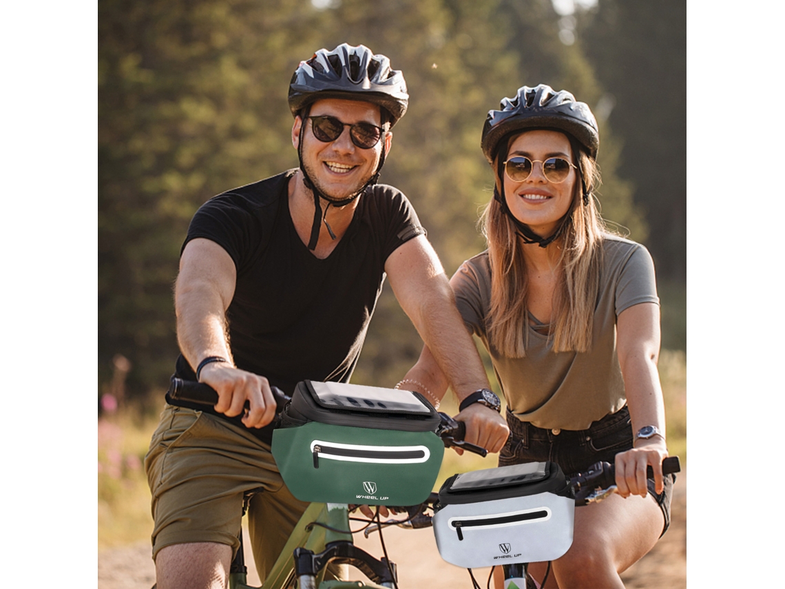 Bolsa para Guidão Mali, grande, com suporte para celular, tocável, plegável