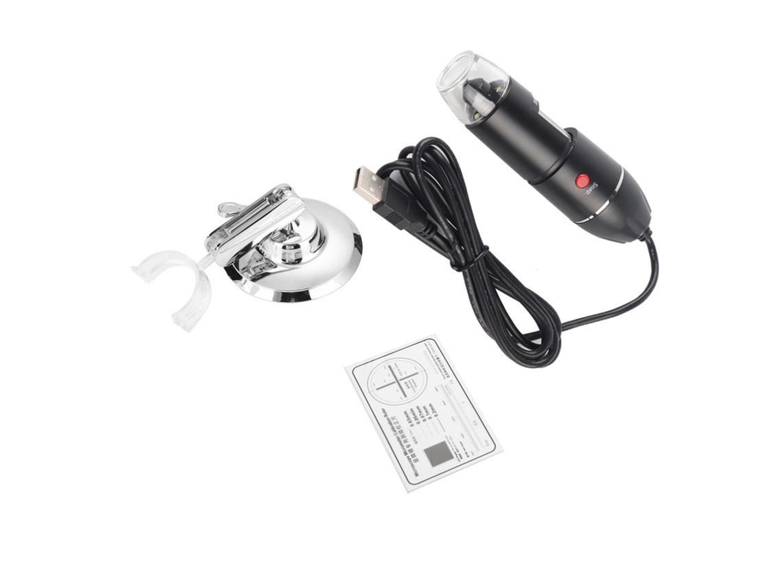 Microscópio Eletrônico Portátil 500x Lupa Usb com Luz Led para Computador e Laptop
