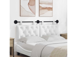 Vidaxl Cabeceira Suspensa Com Luz Led Branco Tecido