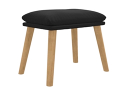 Apoio de pés VIDAXL Preto Veludo (45x29.5x39 cm )